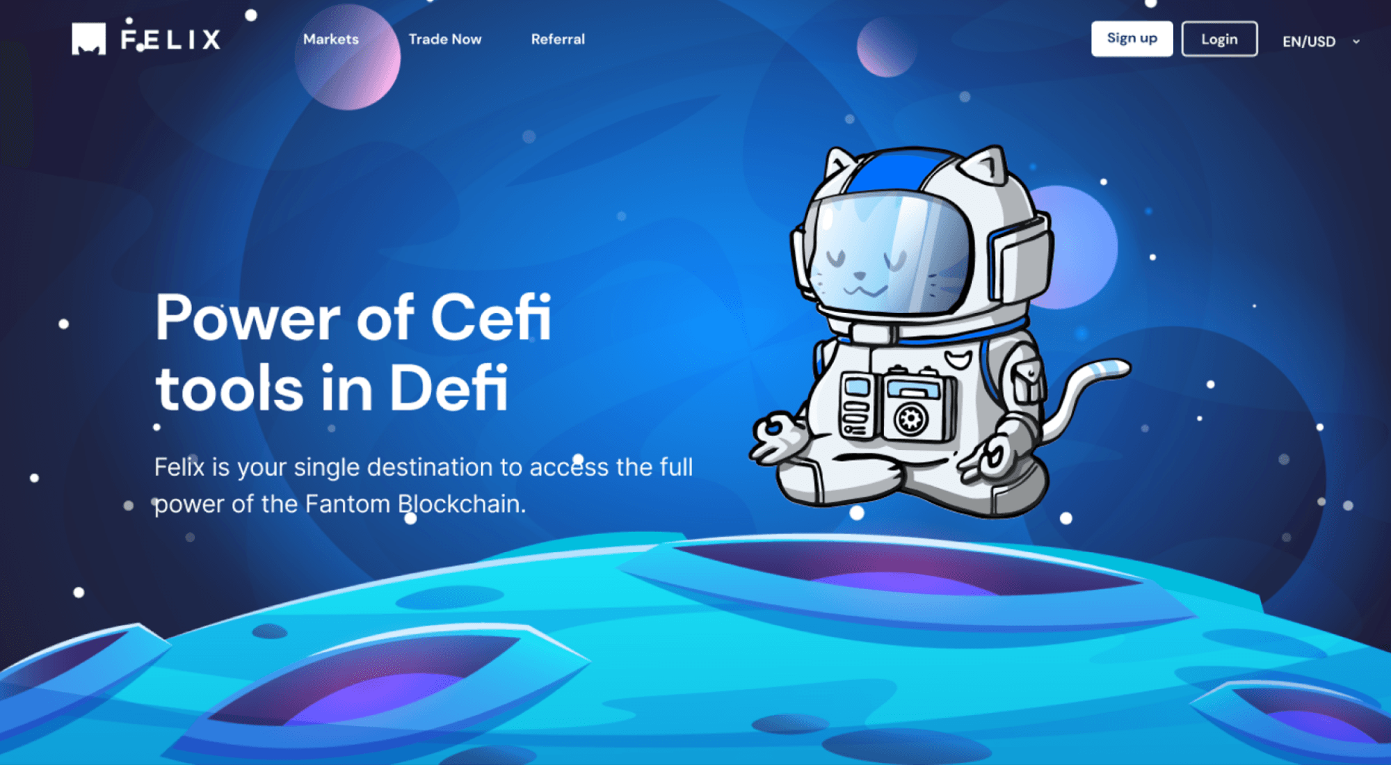 Felix Exchange desktop home page