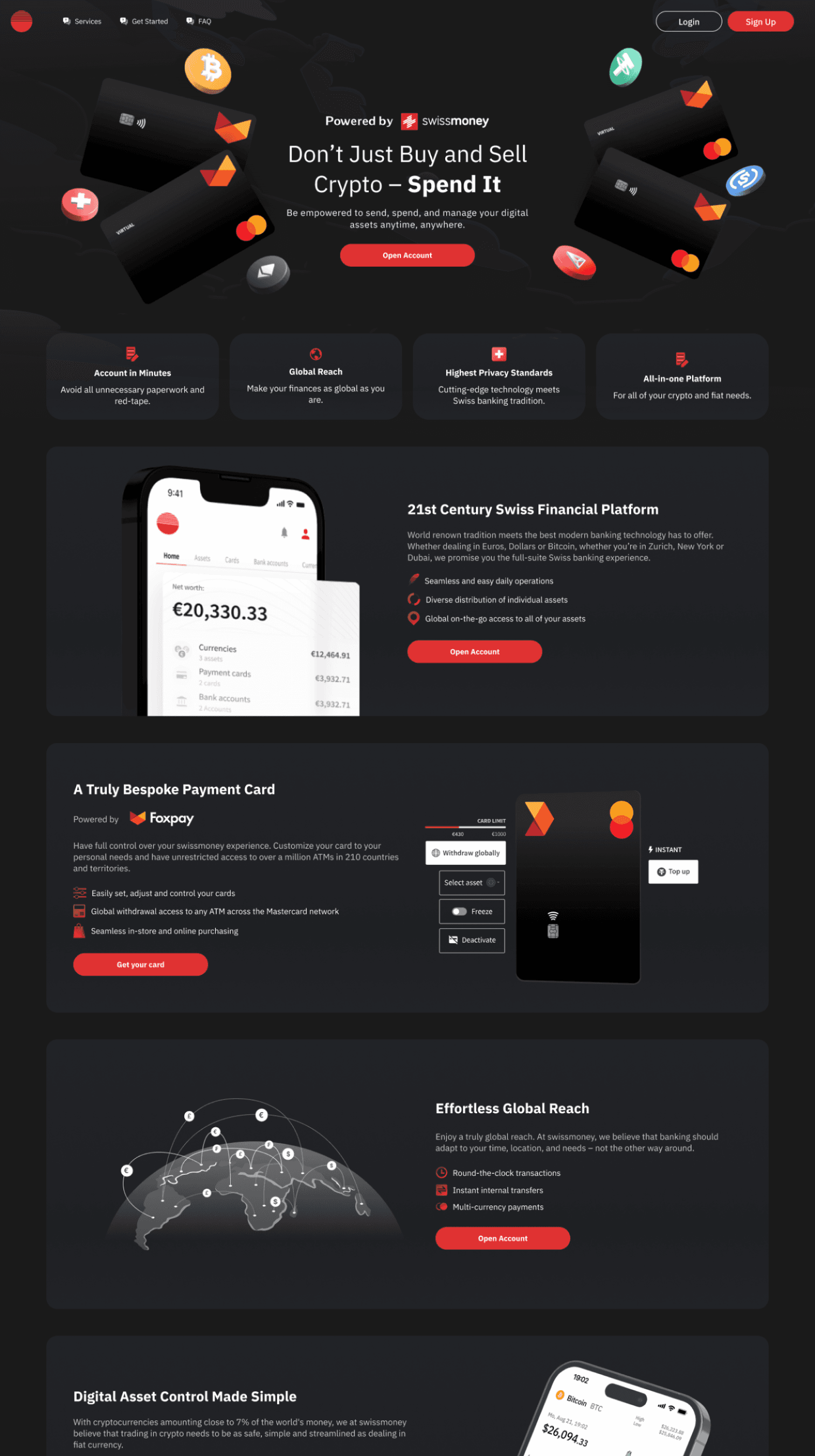xPay landing page design