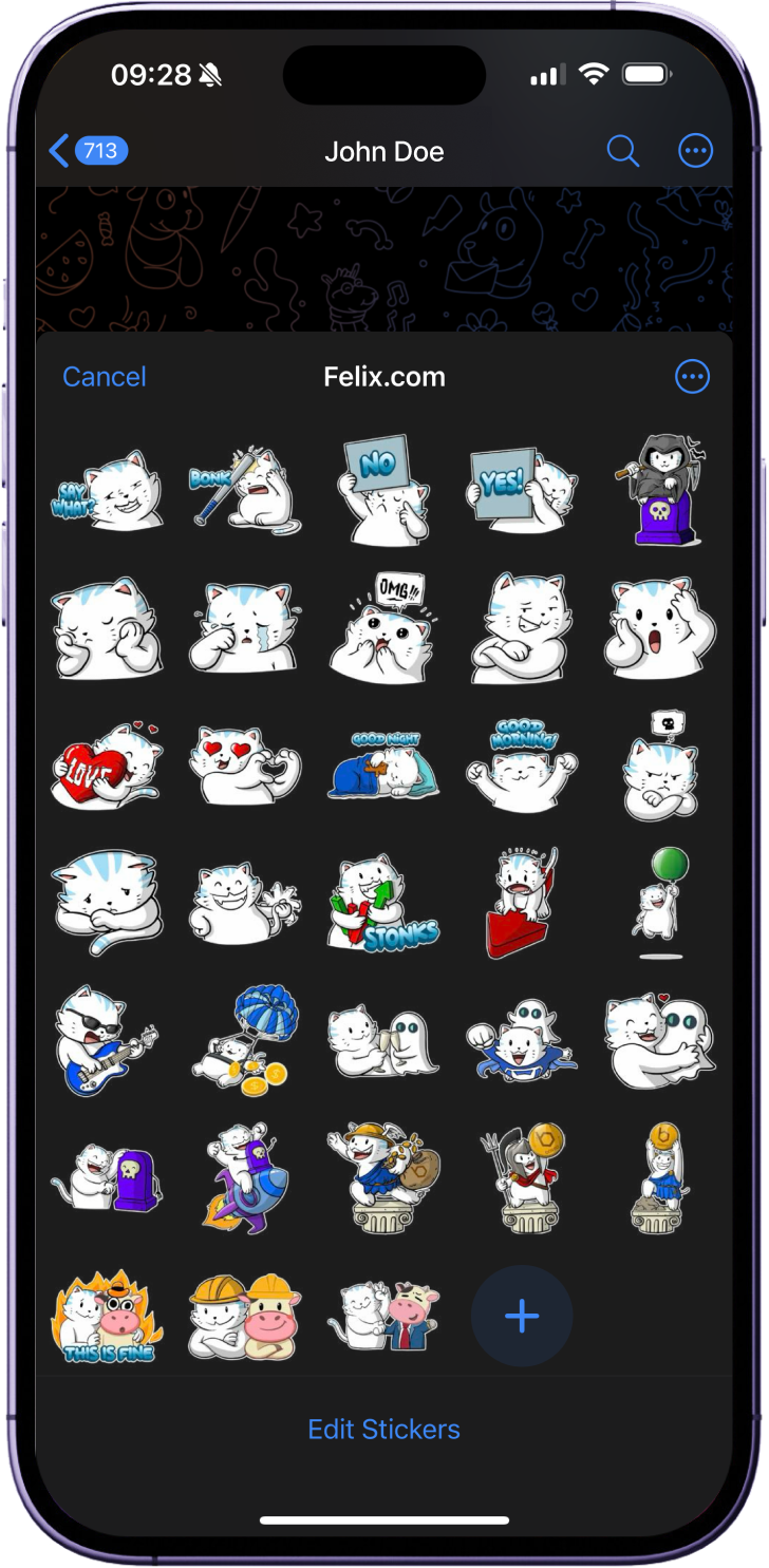 Felix Exchange Telegram sticker pack